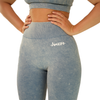 AKER Acid wash leggings - Sky blue