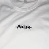 Embroidered AKER Sleeveless Tee - White